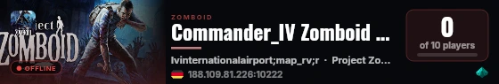 Commander_IV Zomboid Server live status badge