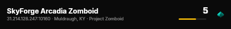 SkyForge Arcadia Zomboid live status badge