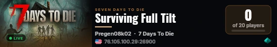 Surviving Full Tilt live status badge