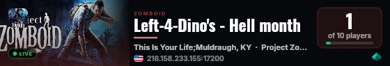 Left-4-Dino's - Hell month live status badge