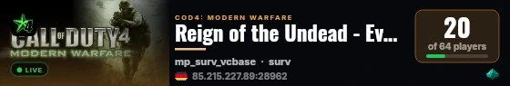 Reign of the Undead - Evolved live status badge