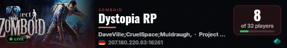 Dystopia RP live status badge