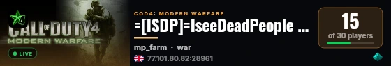 =[ISDP]=IseeDeadPeople Cod4 live status badge