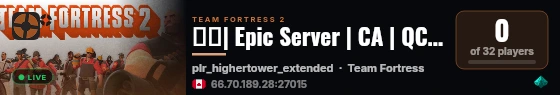 ☆☆| Epic Server | CA | QC |☆☆ live status badge