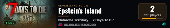 Epstein's Island live status badge