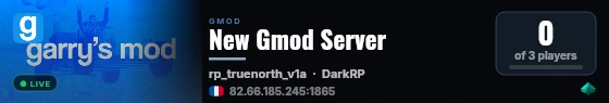 New Gmod Server live status badge