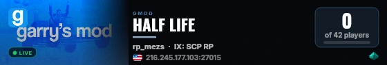HALF LIFE live status badge