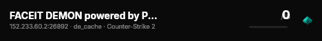 FACEIT DEMON powered by PRACC.COM live status badge
