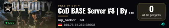 CoD BASE Server #8 | By Intuitive-Gaming.com live status badge