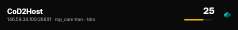 CoD2Host live status badge