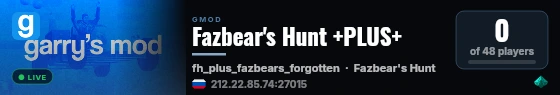 Fazbear's Hunt +PLUS+ live status badge