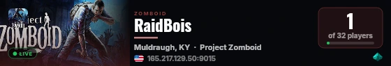 RaidBois live status badge