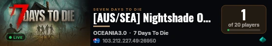 [AUS/SEA] Nightshade Oceania PVE live status badge