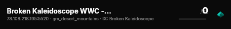 Broken Kaleidoscope WWC - Event Server live status badge