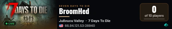 BroomHed live status badge