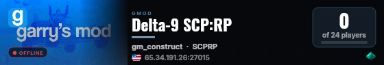 Delta-9 SCP:RP live status badge