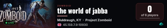 the world of jabba live status badge