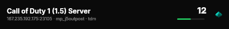 Call of Duty 1 (1.5) Server live status badge