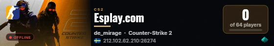Esplay.com live status badge