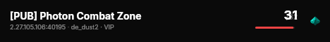 [PUB] Photon Combat Zone live status badge