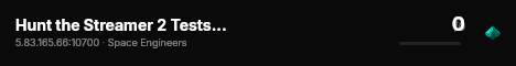 Hunt the Streamer 2 Testserver live status badge