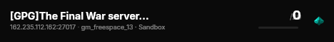 [GPG]The Final War server ACF3 battlegrounds live status badge