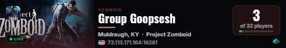 Group Goopsesh live status badge