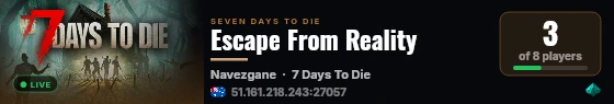 Escape From Reality live status badge