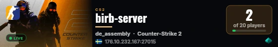 birb-server live status badge