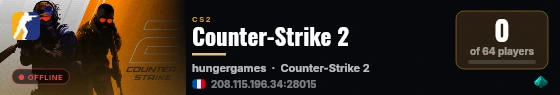 Counter-Strike 2 live status badge