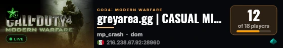 greyarea.gg | CASUAL MIXED [MX] live status badge