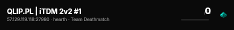 QLIP.PL | iTDM 2v2 #1 live status badge