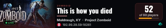 This is how you died live status badge