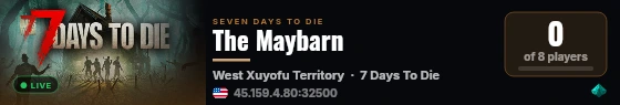 The Maybarn live status badge
