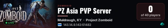 PZ Asia PVP Server live status badge