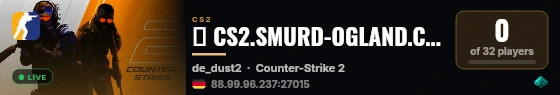 🏟️ CS2.SMURD-OGLAND.COM | Skins | VIP | Store | Night VIP live status badge
