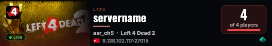 servername live status badge