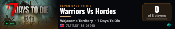 Warriors Vs Hordes live status badge