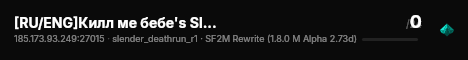 [RU/ENG]Килл ме бебе's Slender Fortress 2 Server live status badge