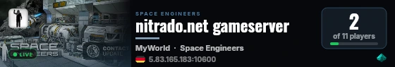 nitrado.net gameserver live status badge
