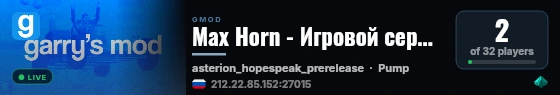 Max Horn - Игровой сервер live status badge