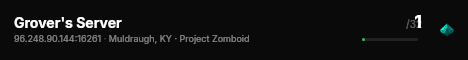 Grover's Server live status badge