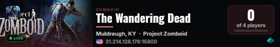 The Wandering Dead live status badge