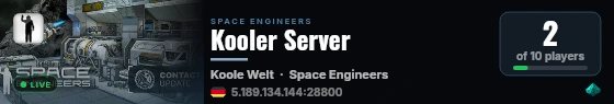 Kooler Server live status badge