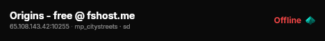 Origins - free @ fshost.me live status badge