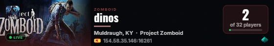 dinos live status badge