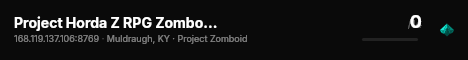 Project Horda Z RPG Zomboid Server live status badge