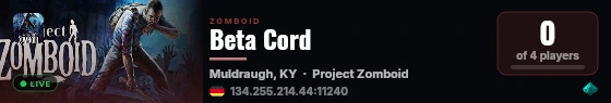 Beta Cord live status badge