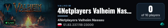 4Netplayers Valheim Nassau live status badge