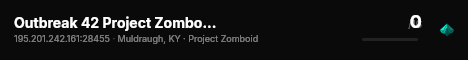 Outbreak 42 Project Zomboid Server live status badge